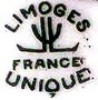 generic LIMOGES logo (used by several companies and in various colors as shown or in combination with other logos or initials)  [Limoges, France]  - ca 1920s - 1990s