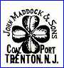 JOHN MADDOCK & SONS  (Trenton, NJ, USA) - ca 1904 - 1920s