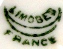 generic LIMOGES logo (used by several companies and in various colors as shown or in combination with other logos or initials)  [Limoges, France]  - ca 1890s - 1930s