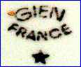 PORCELAINE DE GIEN [some variations] (Gien, France) - ca 1960 - 1984