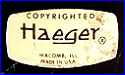 HAEGER POTTERIES, Inc.  [Paper Label, many variations] (Macomb & Dundee, IL, USA)  - ca  1950s - 1980s
