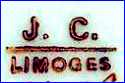 J.C - LIMOGES  (US-based Importers on items from Limoges, France)  - ca 1890s - 1910s