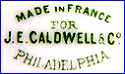 J.E. CALDWELL & Co.  [on items from Limoges, France] (Retailers & Importers, Philadelphia, PA, USA)  - ca 1870s - 1940s
