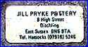 JILL PRYKE  (Studio Pottery, Sussex, UK)  -  ca 1975 - Present