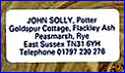 JOHN SOLLY  (Studio Pottery, Kent, UK)  -   ca 1990s