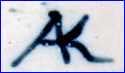 DELFT reproduction mark (imitation of ca 1742 AELBREGT KEISER and ca 1760s ANTHONE KRUISWEG (De Oud Moriaans Hooft Pottery)  - ca 1880s - 1900