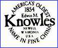 EDWIN M. KNOWLES CHINA CO  (W. Virginia, USA) - ca   1954 - 1963