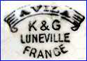 KELLER & GUERIN  [AVILA Pattern, varies] (Luneville, France)  - ca 1890s - 1940s