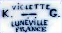 KELLER & GUERIN  [VIOLETTE Pattern]  (Luneville, France)  - ca 1890s