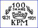 KRISTER PORCELAIN FACTORY [100 Years Anniversary mark]  (Germany) - ca 1931 - 1933