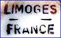 generic LIMOGES logo    [mostly on Decorative Tableware & Giftware]  (Limoges, France)  - ca 1980s - 1990s