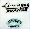 generic LIMOGES logo    [mostly on Decorative Tableware & Giftware]  (Limoges, France) - ca 1950s - 1990s