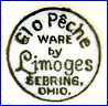 LIMOGES CHINA CO  (AMERICAN LIMOGES CHINA CO)  [GLO PECHE or PEACH-GLO Series, varies] (Ohio, USA) - ca 1927 - 1932
