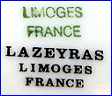Th. LAZEYRAS  (Porcelain Decorating Workshop, Limoges, France)  - ca 1906 - 1922