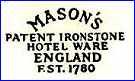G.L. ASHWORTH & BROS  -  MASON'S IRONSTONE CHINA  (Staffordshire, UK)  -  ca 1950 - 1968