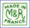 MARKS & ROSENFELD [on imports from Limoges, France]   (Decorating Workshop & Importers, San Francisco, CA, USA)  - ca 1940s - 1950s