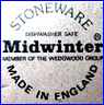 W.R. MIDWINTER, Ltd. [on STONEWARE]  (Staffordshire, UK)  - ca 1980s