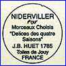 NIDERVILLER PORCELAIN MANUFACTORY  (on designs inspired Toile de Jouy , France)  - ca 1970s - 1990s
