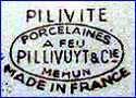 PILLIVUYT & Co. [PILIVITE was for Exports to English speaking countries]  (Mehun-Sur-Yevre, France)  - ca 1926 - 1940s