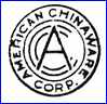 AMERICAN CHINAWARE CORP. (Ohio, USA) - ca 1929 - 1931