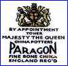 PARAGON CHINA Co., Ltd. (Staffordshire, UK) - ca 1957 - 1980s