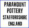 PARAMOUNT POTTERY Co., Ltd.  (Staffordshire, UK)  - ca 1946 - 1980s