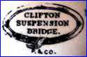 PEARSON & Co. (CHESTERFIELD) Ltd. [P. & Co. on CLIFTON SUSPENSION BRIDGE souvenir, varies] (Derbyshire, UK) - ca 1805 - 1880s