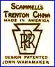 SCAMMELL CHINA Co.  (on Railroad Chinaware]  (Trenton, NJ, USA)  - ca 1920s - 1950s