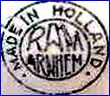 RAM POTTERY  -  RAM PLATEELBAKKERYJ  -  RAM BAKKERYJ  (Arnhem, Holland) - ca 1920s - 1950s