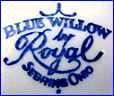 ROYAL CHINA Co.  [BLUE WILLOW Series]  (Ohio, USA) -   ca 1980s