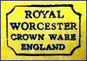 WORCESTER ROYAL PORCELAIN CO Ltd  (Worcester, UK)  - ca 1980s  - Present
