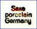 SAXE PORCELAIN  (Distributors & Exporters, Germany)  - ca 1960s - 1980s