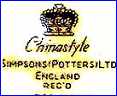 SIMPSONS POTTERS Ltd  (Staffordshire, UK) - ca 1957 - 1990s