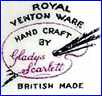 GLADYS SCARLETT  [Artist for JOHN STEVENTON & SONS and also CLARICE CLIFF]  (Staffordshire, UK) - ca 1920s - 1950s