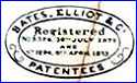 BATES, ELLIOTT & Co.  (Staffordshire, UK)  - ca 1870 - 1875