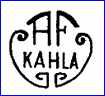 AUGUST FRANK - KAHLA  (Decorator's mark, Kahla, Germany)  - ca 1892 - 1965
