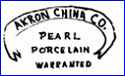 AKRON CHINA COMPANY (Ohio, USA)  -  ca  1894 - ca 1908