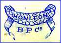 BROWNHILLS POTTERY Co.  [initials B.P.Co.]  [HONITON Pattern]  (Staffordshire, UK) -  ca 1872 - 1896