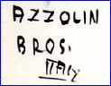AZZOLIN BROS.  (Chicago, Ill., Importers of mostly Italian Giftware)  -  ca 1960s - 1980s