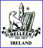 DAVID McBIRNEY & CO  - BELLEEK POTTERY CO  [12]   (Belleek, Ireland)  [Green]  - ca 2001 - Present