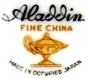 COMMERCE-PACIFIC, Inc.  -  ALADDIN  [Importers & Distributors - most items from Japan]  (Los Angeles, CA, USA)  - ca 1945 - 1952  and 1952 - 1960s without OCC. JAPAN notation