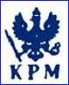 KPM   [Blue underglaze]  [Eagle]  (Berlin, Germany) - ca 1844 - ca 1847