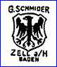 ZELL UNITED CERAMIC FACTORIES - GEORG SCHMIDER   (Zell, Germany)  - ca 1910 - 1920s