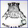 PORCELAINE DE GIEN  [Export mark] (Gien, France)  [some variations]  -  ca 1930s - 1960