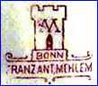 ROYAL BONN  -  FRANZ ANTON MEHLEM  [in many colors] (Germany) - ca 1885 - 1920