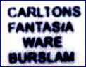 CARLTONS  fake mark on CARLTON WARE reproductions (made in China)  - ca 1990s