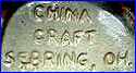 CHINA CRAFT Inc. (Ohio, USA)  - ca 1940  -  1978