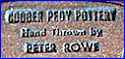 COOBER PEDY POTTERY  -  PETER ROWE  (Studio Pottery, NSW, Australia)  -  ca 1980s - Present