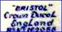 CROWN DUCAL  -  A.G. RICHARDSON & CO Ltd. (BRISTOL Pattern, varies) (Staffordshire, UK) - ca. 1930s - 1950s