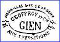 PORCELAINE DE GIEN   (Gien, France)   -  ca 1871 - 1875